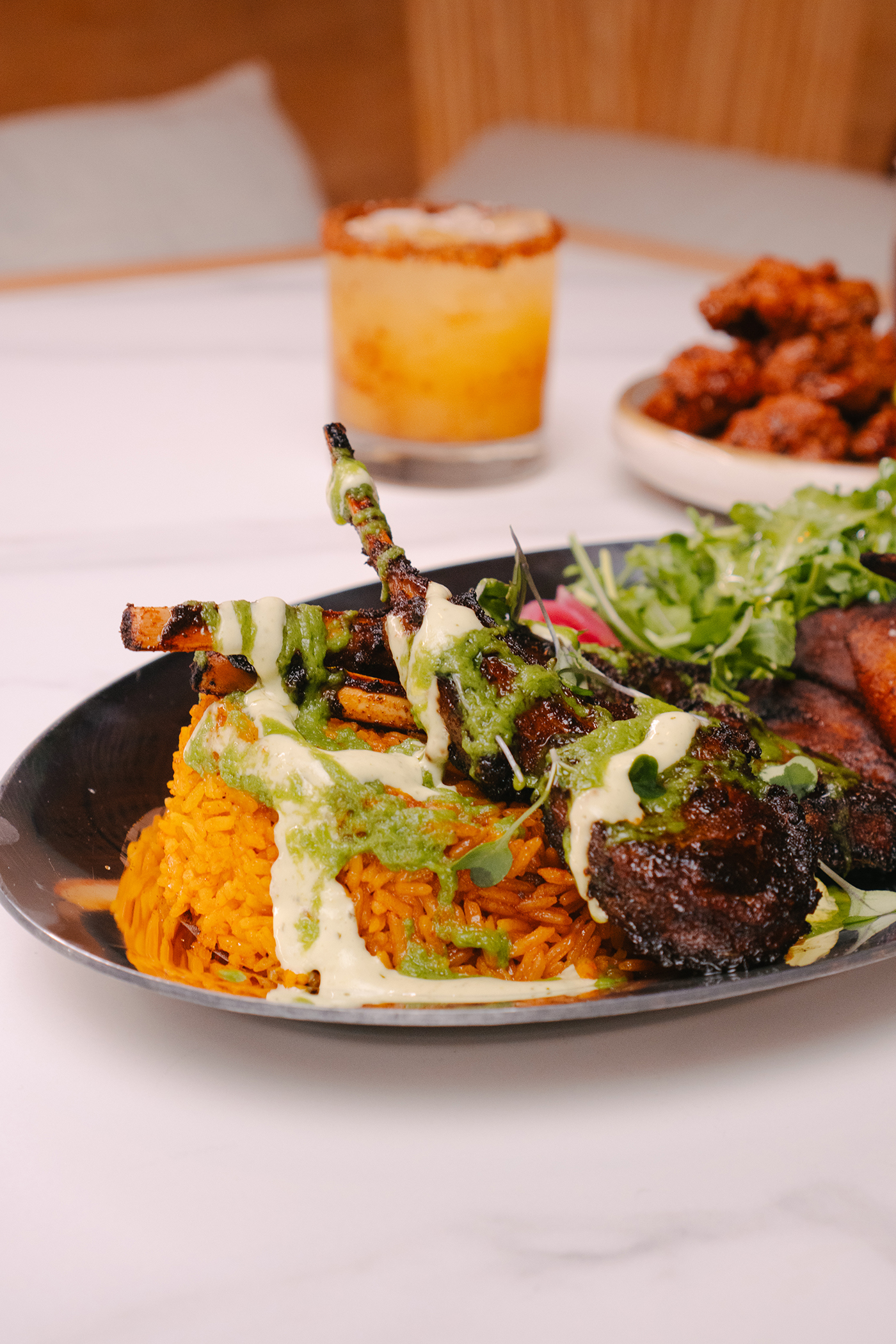 Jollof and ribs plate