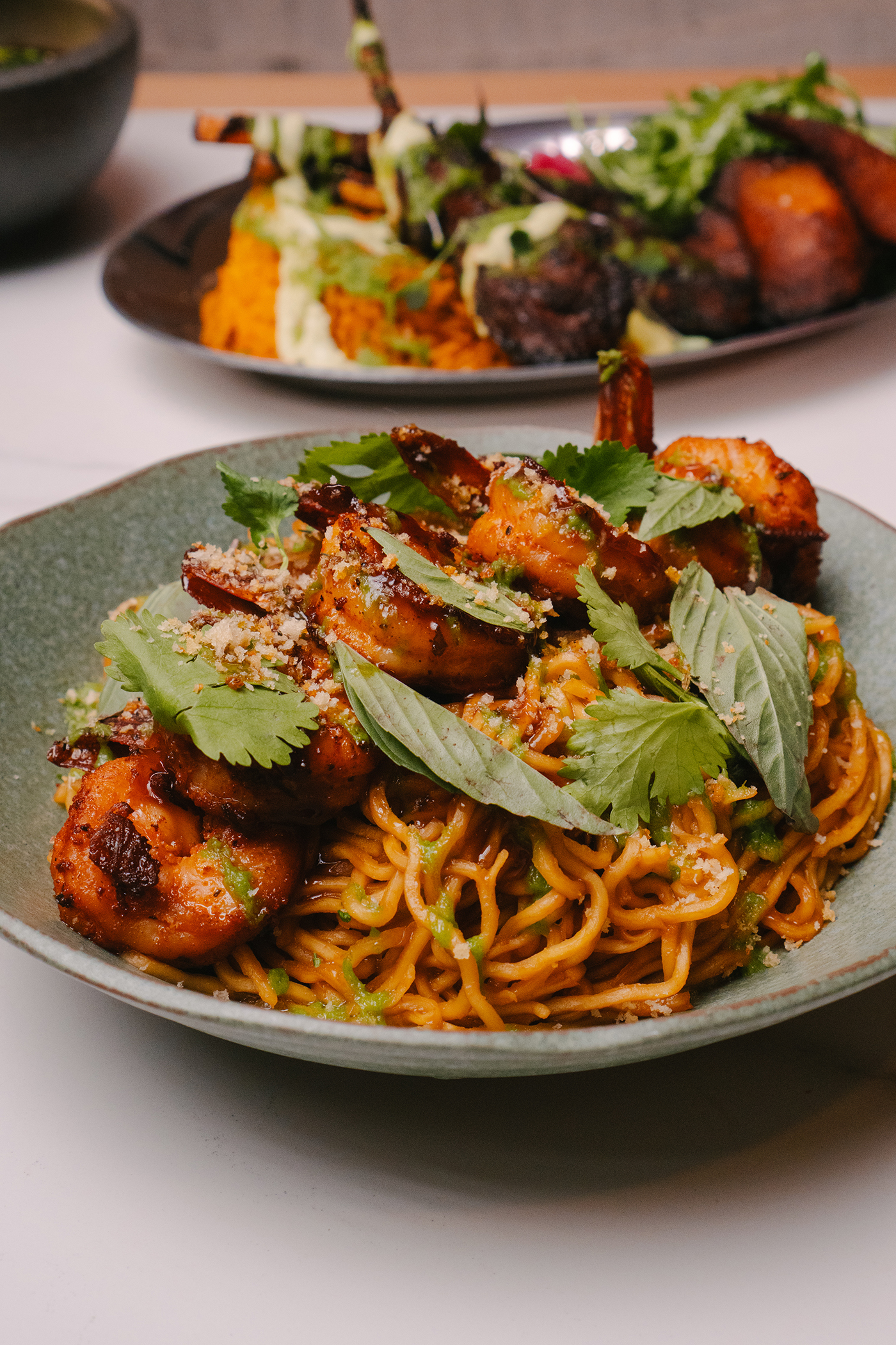 Shrimp noodle bowl